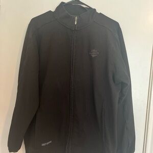 Harley Davidson Men's Black Zip Up Jacket No Hood Size XL Collared